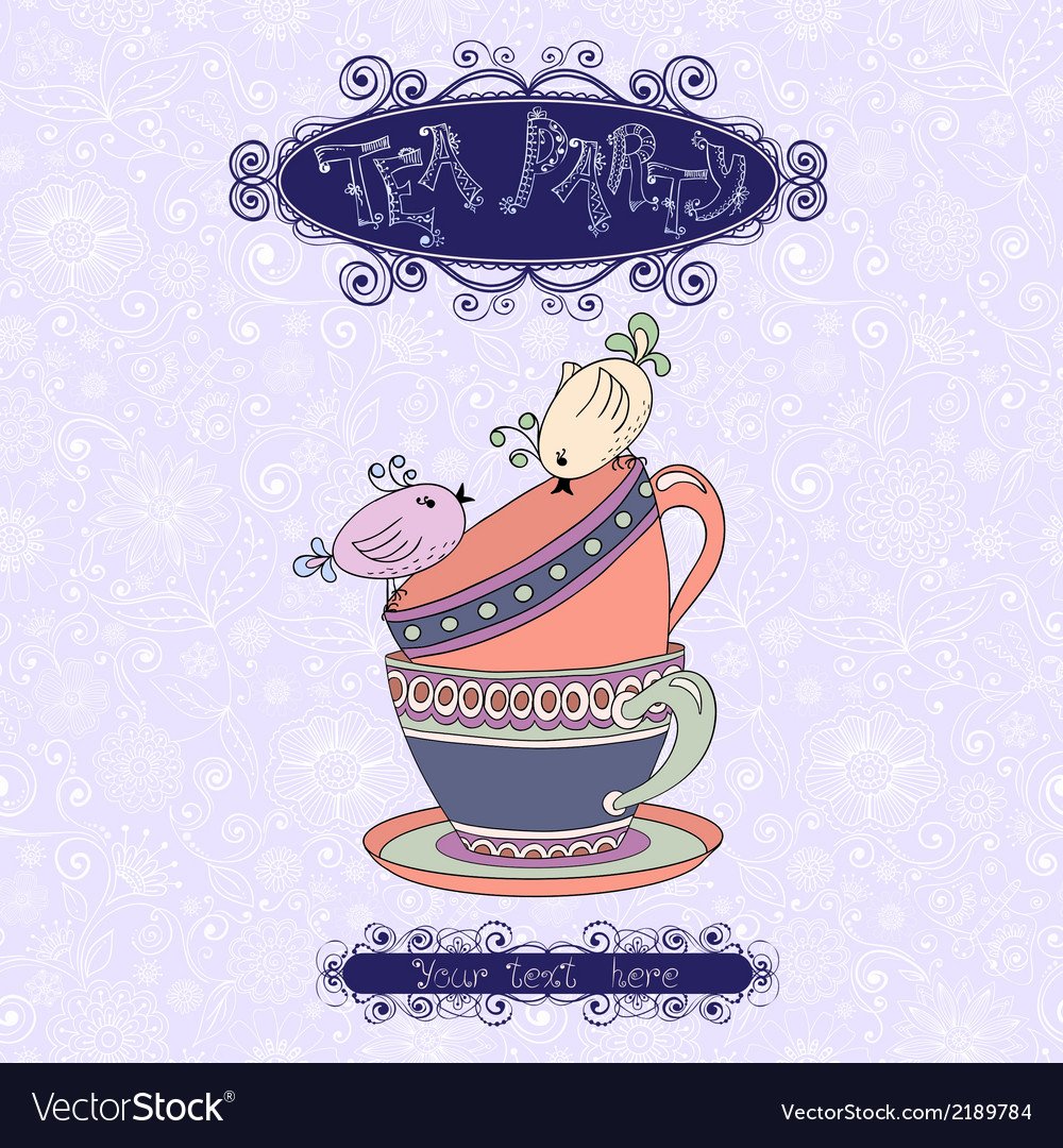 Плакат приглашение на чаепитие