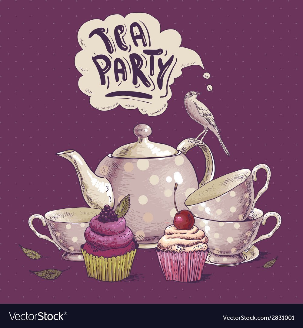 Приглашение на чаепитие рисунок