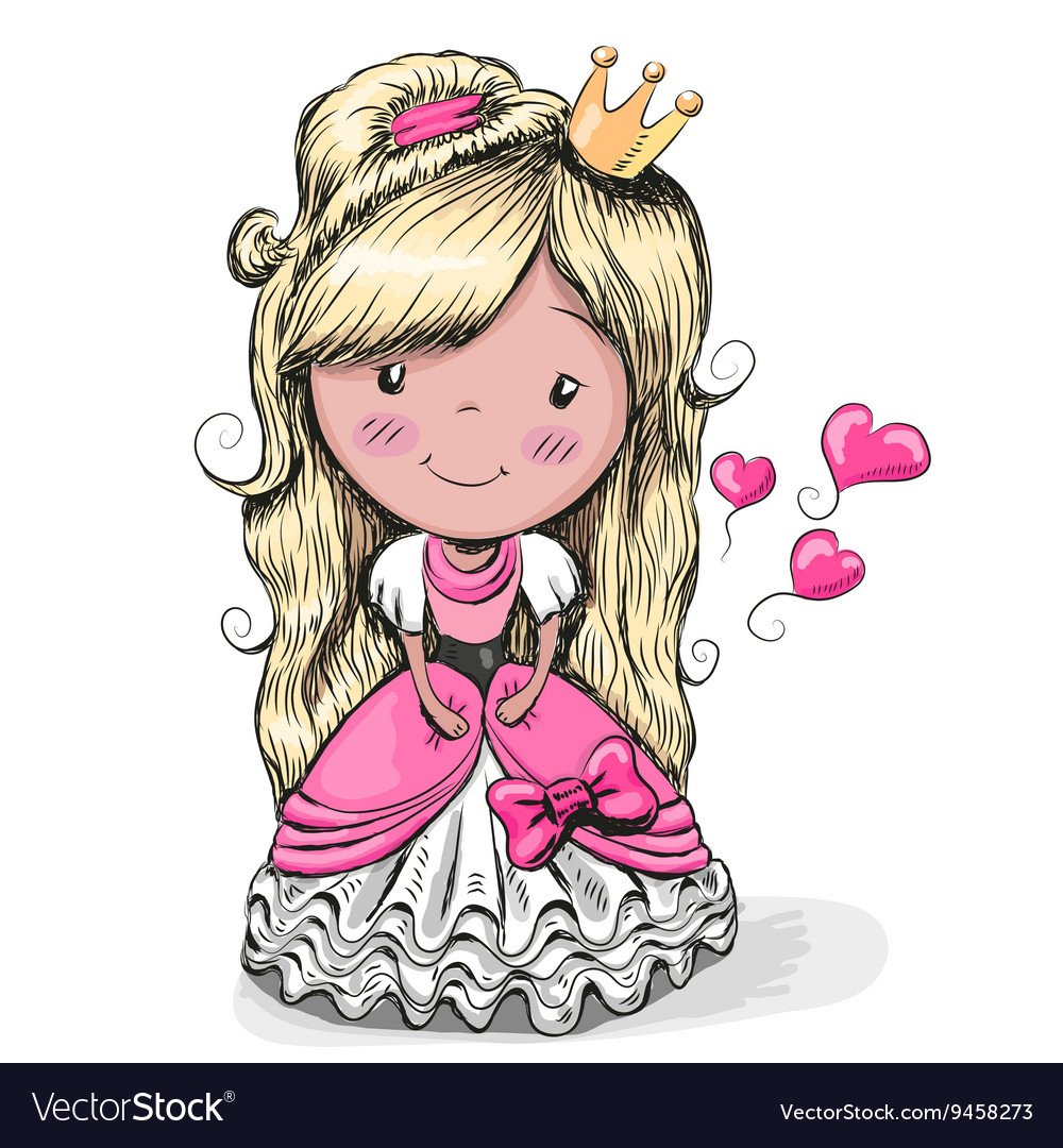 Маленькие принцессы на белом фоне