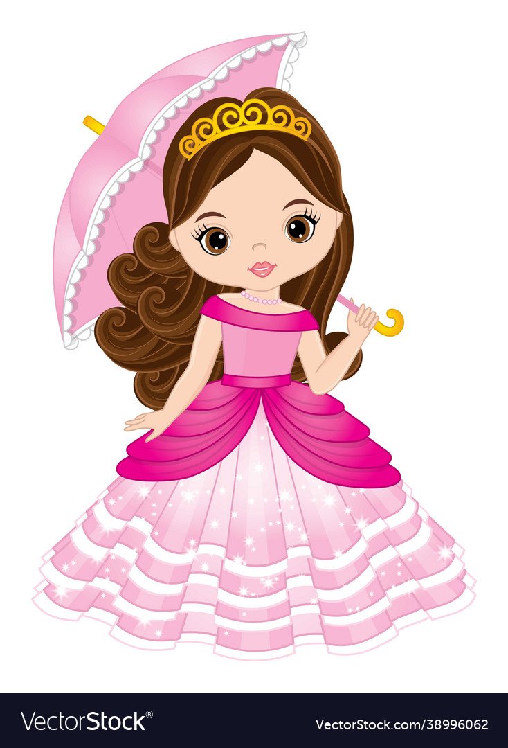 Девочка принцесса на белом фоне