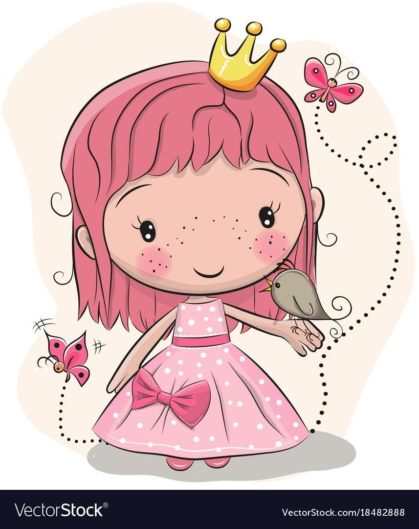 Девочка с короной мультяшная