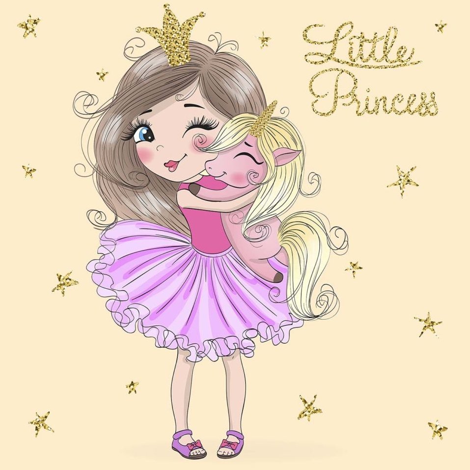 Нарисованные маленькие принцессы