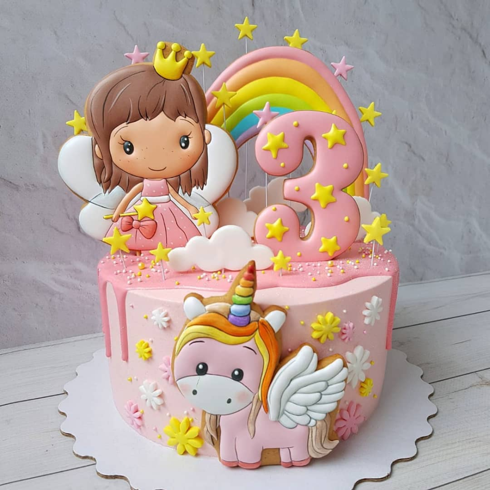 Торт на 3 года девочке