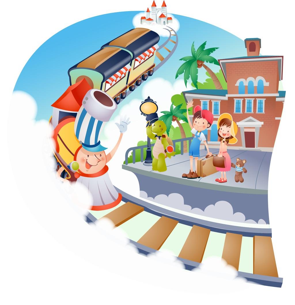 Вокзал для детей на прозрачном фоне
