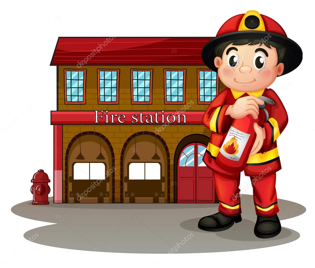 Пожарная станция мультяшная