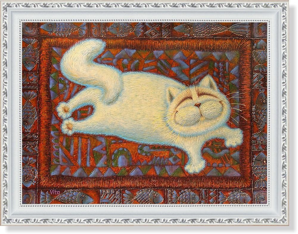 Котик у камина