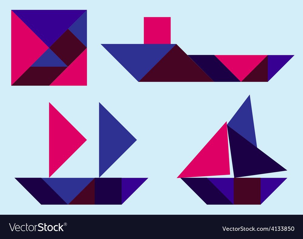 Танграм контуры фигур