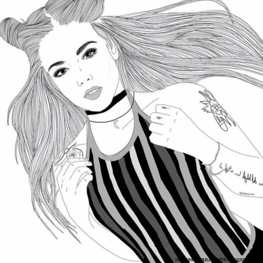 Раскраски девушки в стиле арт
