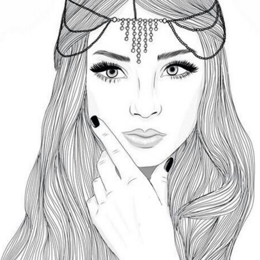 Раскраски портреты КРУТЫХ девушек