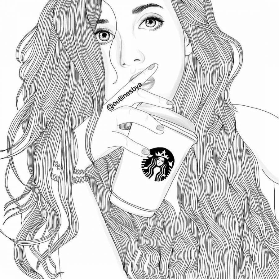 Раскраска для подростков девушек