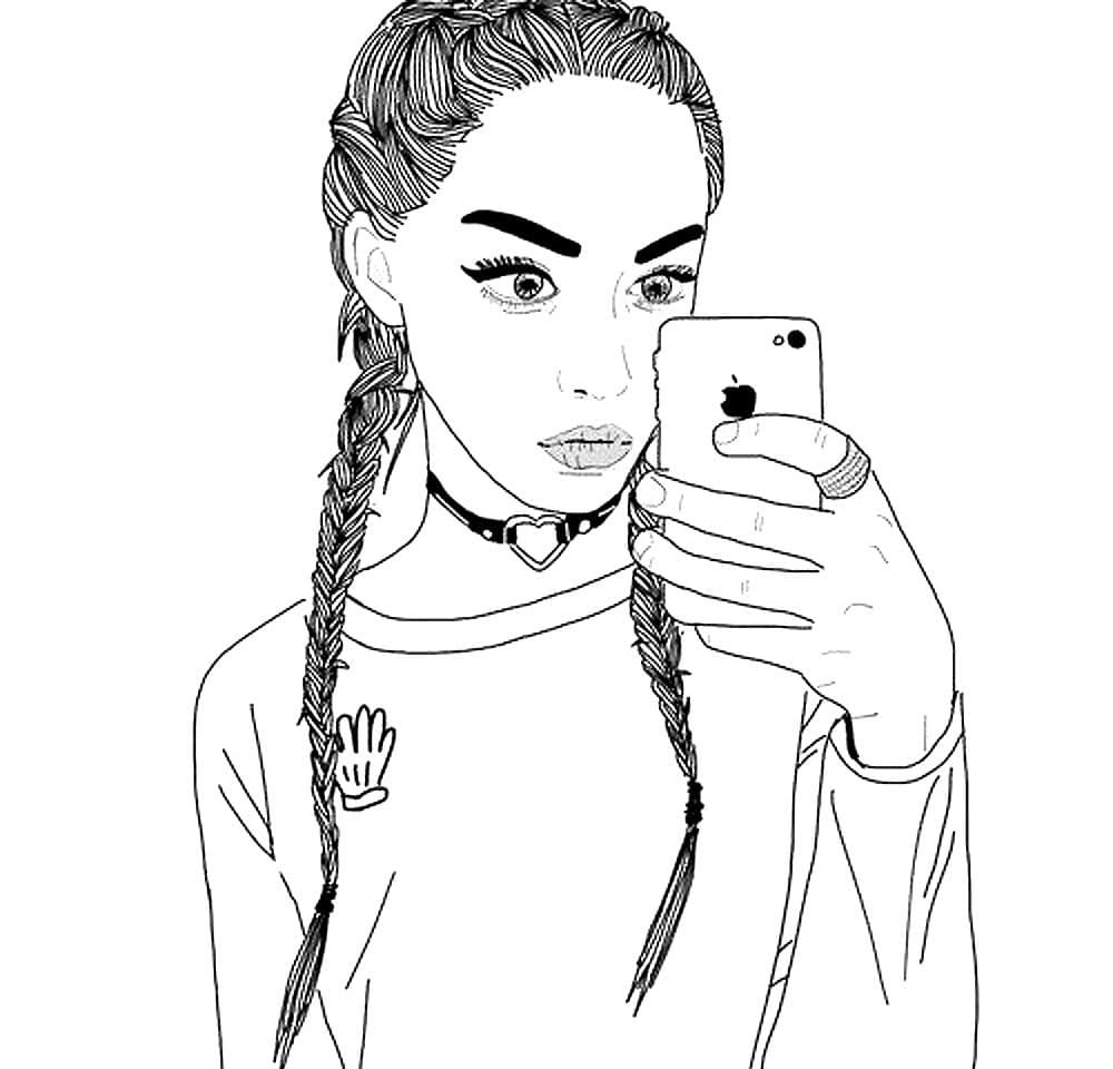 Рисунки для скетчбука девушки