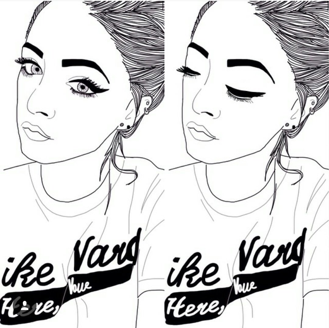 Раскраски девушек в стиле арт с подругами