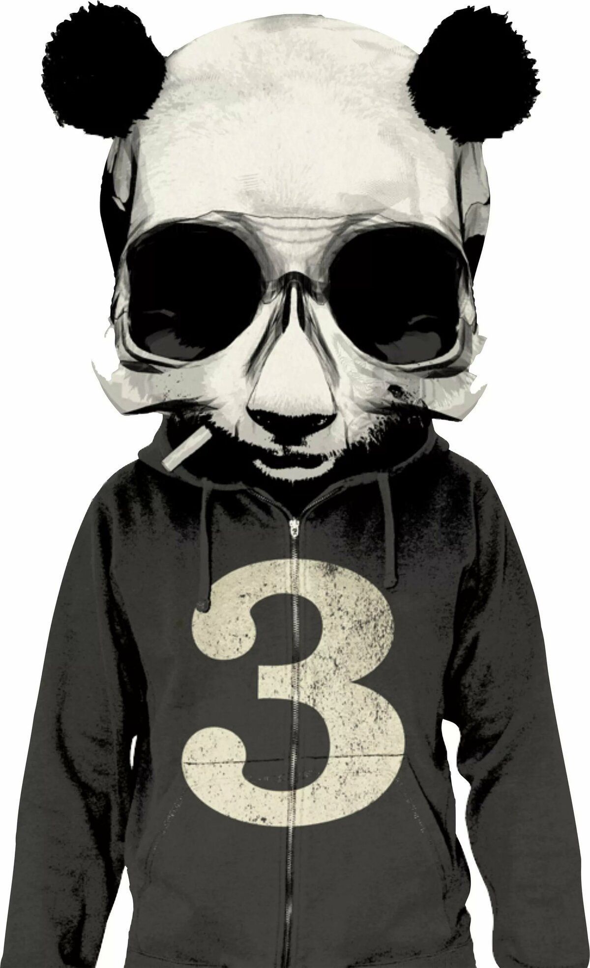 Лысая Панда без шерсти