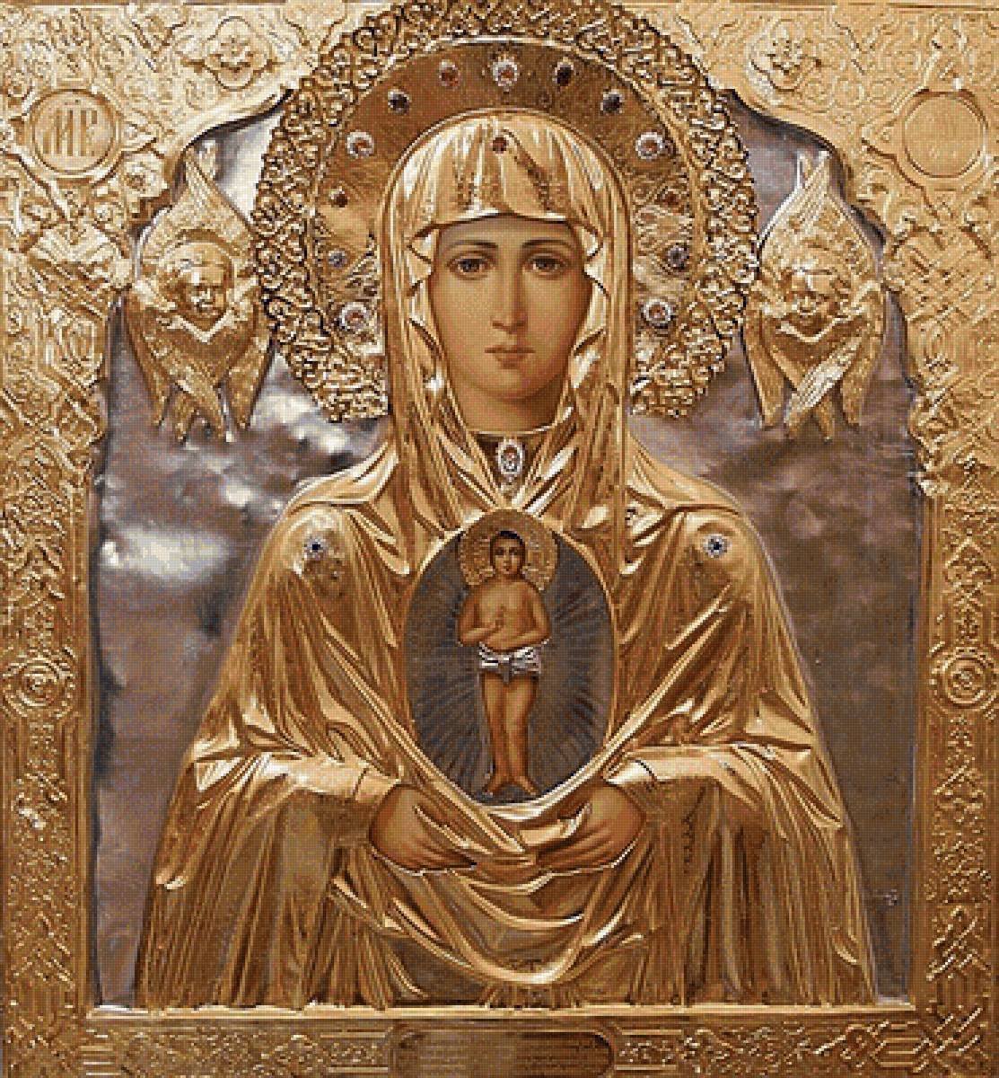 Икона Божией матери слово плоть бысть Албазинская Знамение