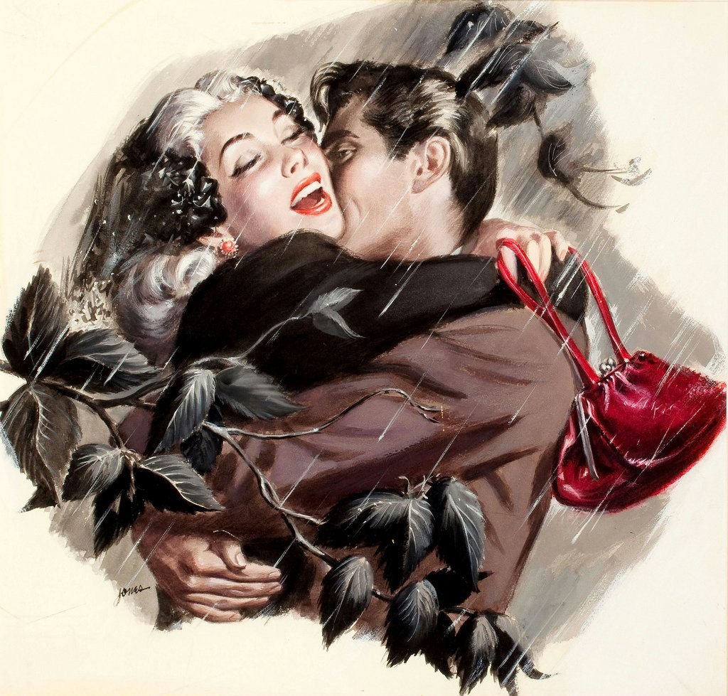 Романтические иллюстрации ретро