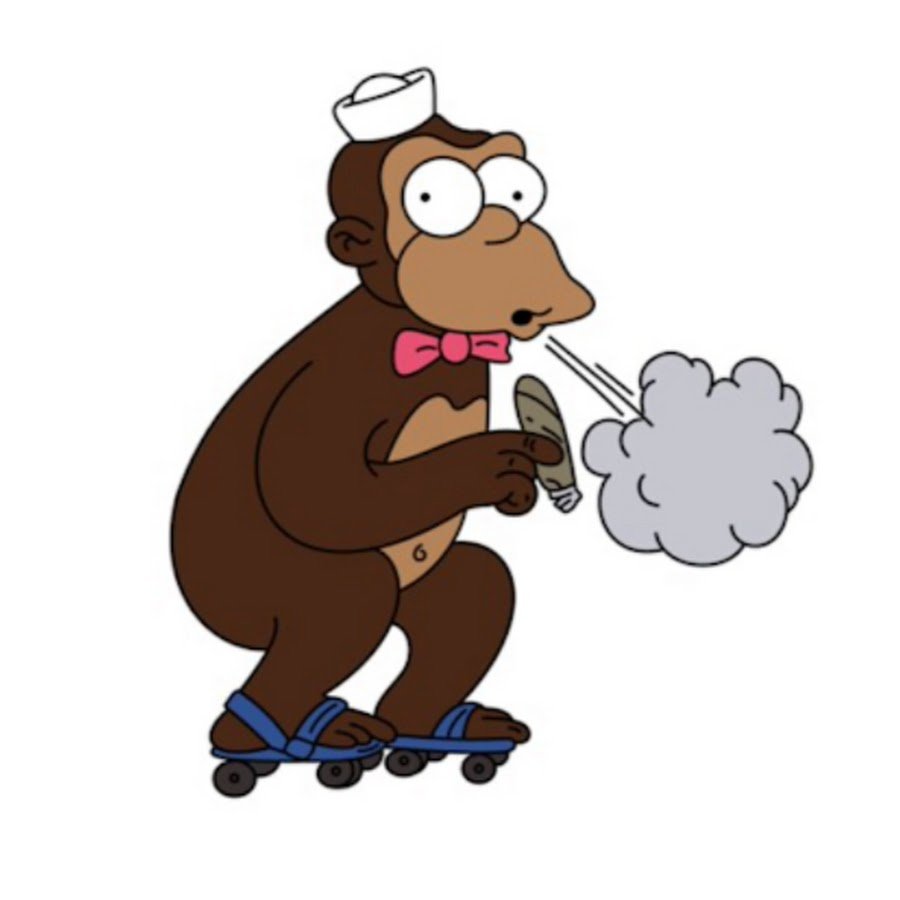 Гомер симпсон с обезьяной в голове