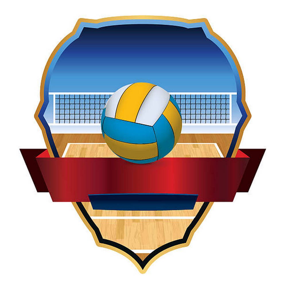 Силуэт волейболиста в прыжке