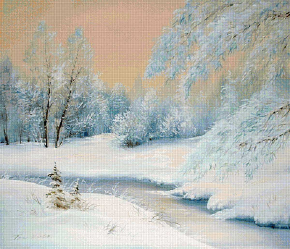 Картина зима