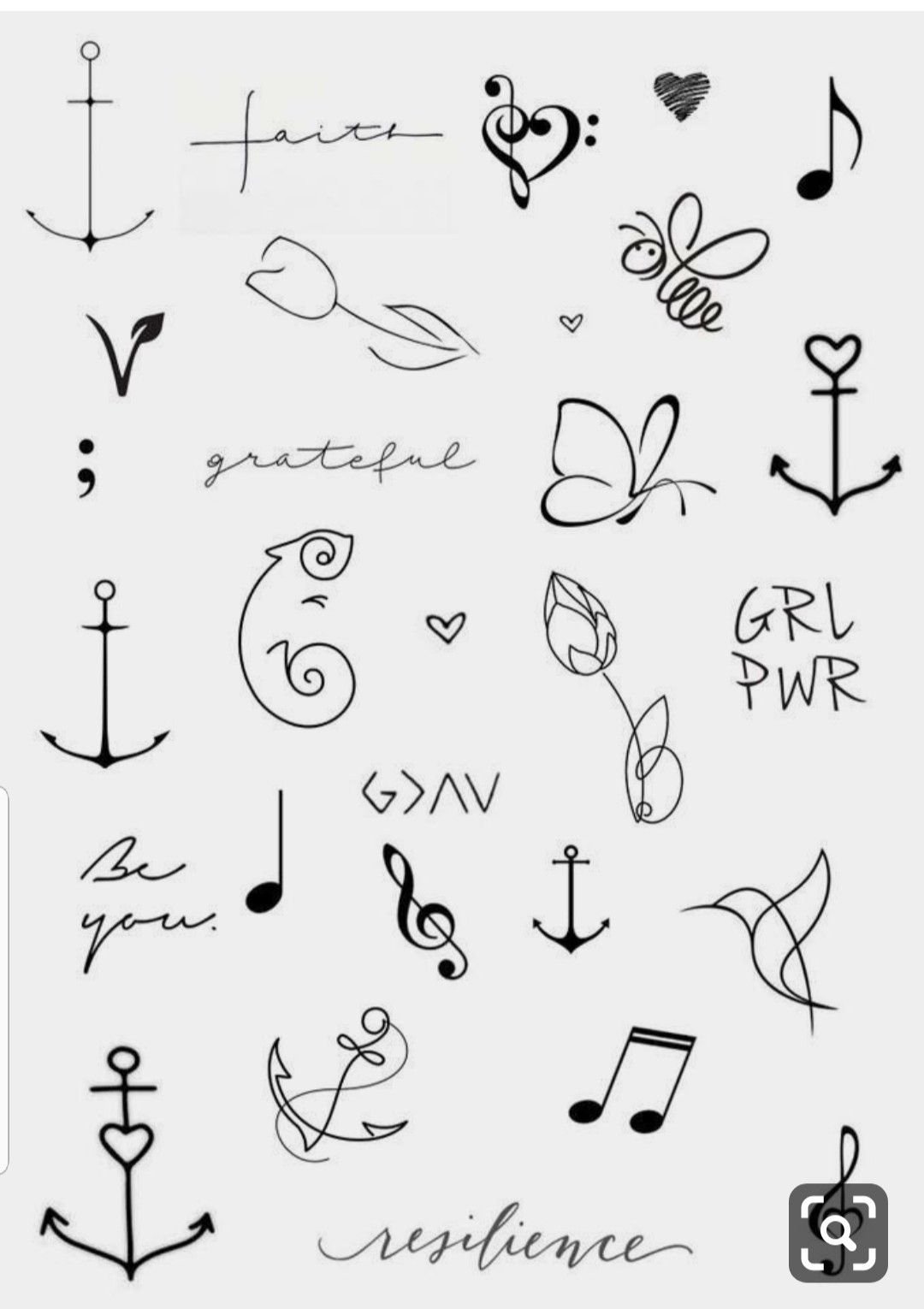 Эскизы тату легкие