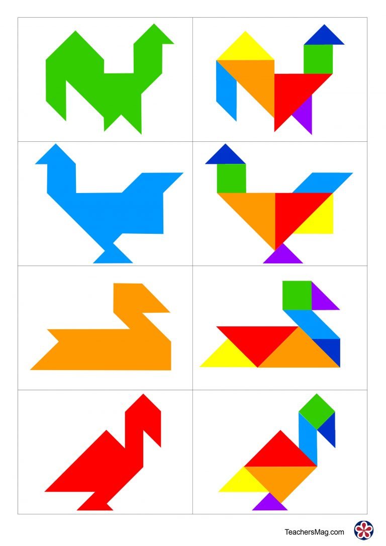 Головоломка танграм Гусь