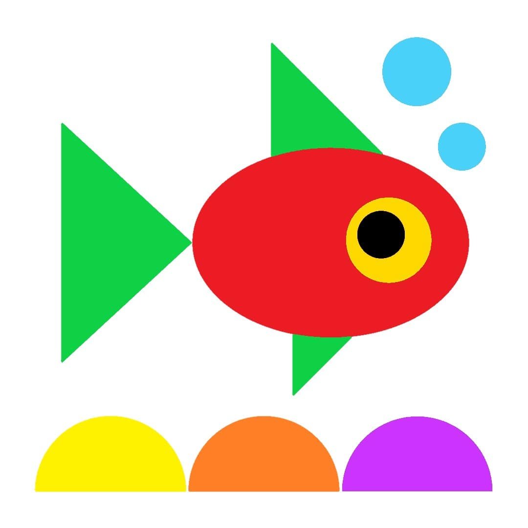 Аппликация из геом фигур