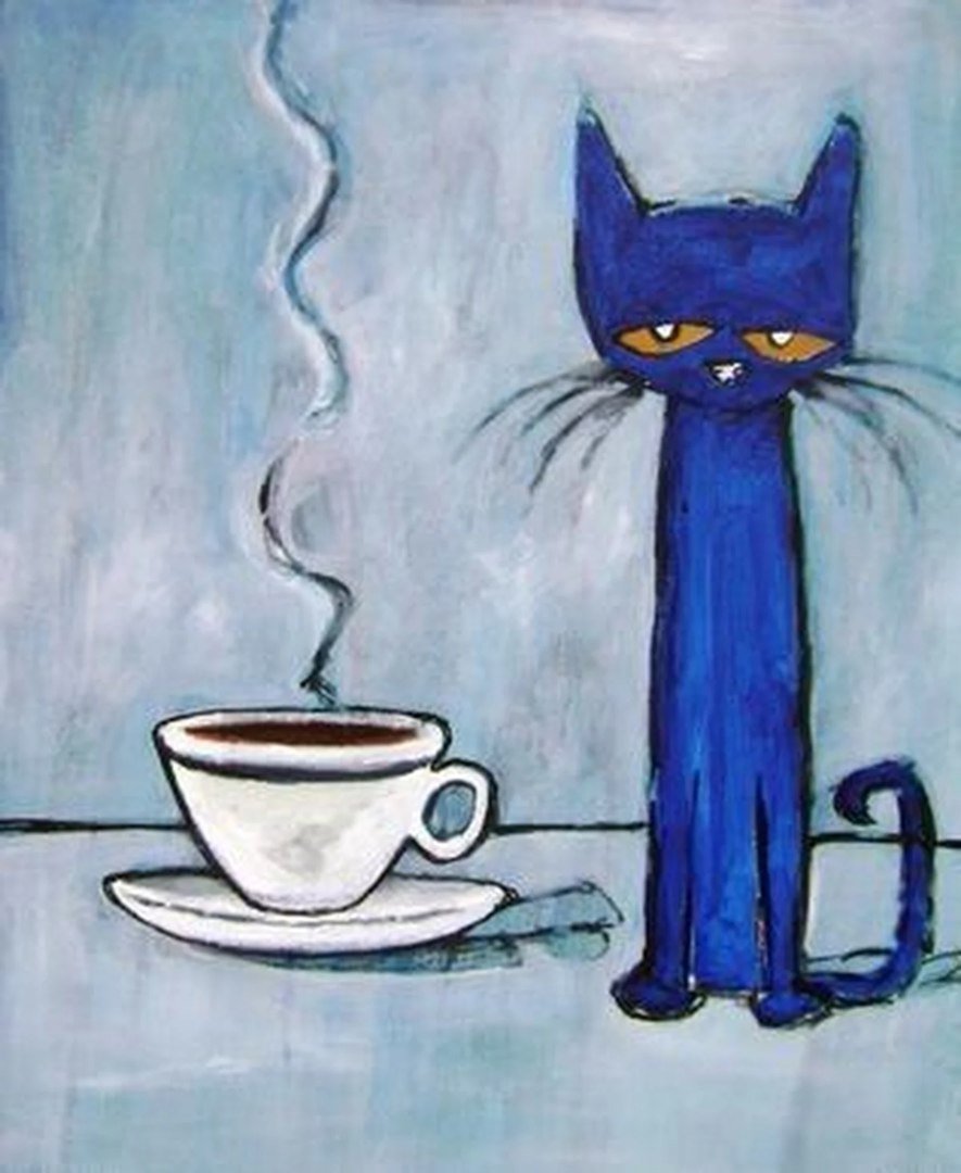 Синий кот кофе