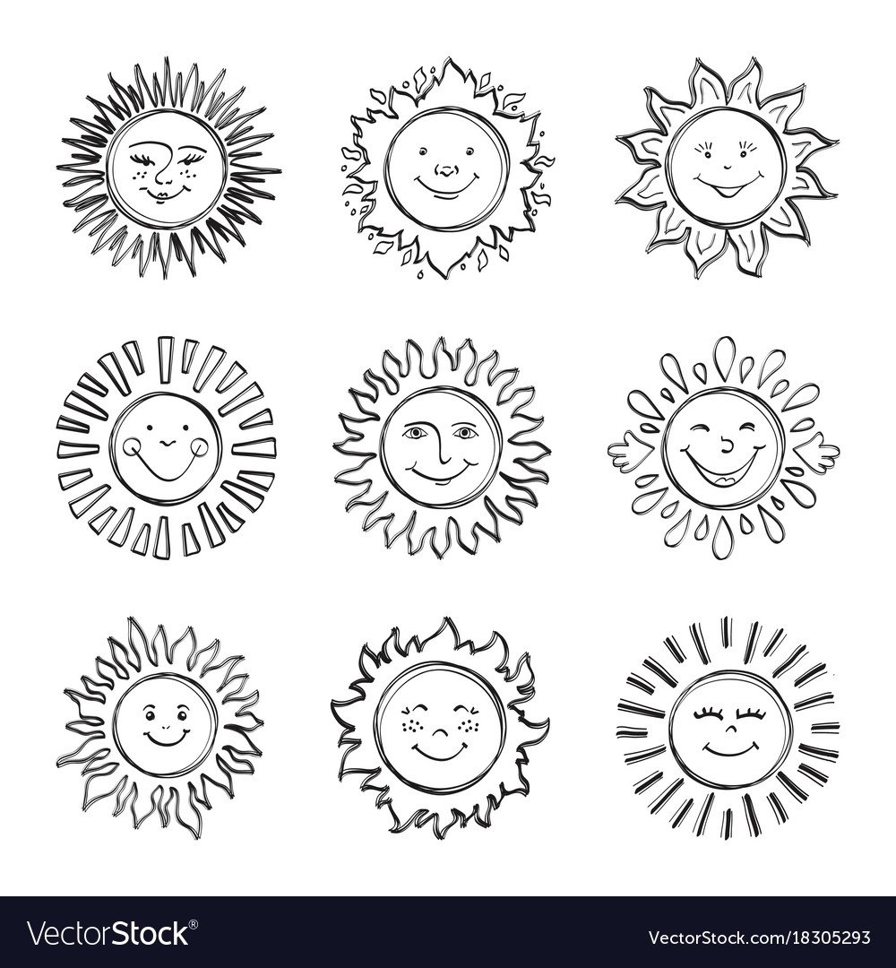 Солнце раскраска