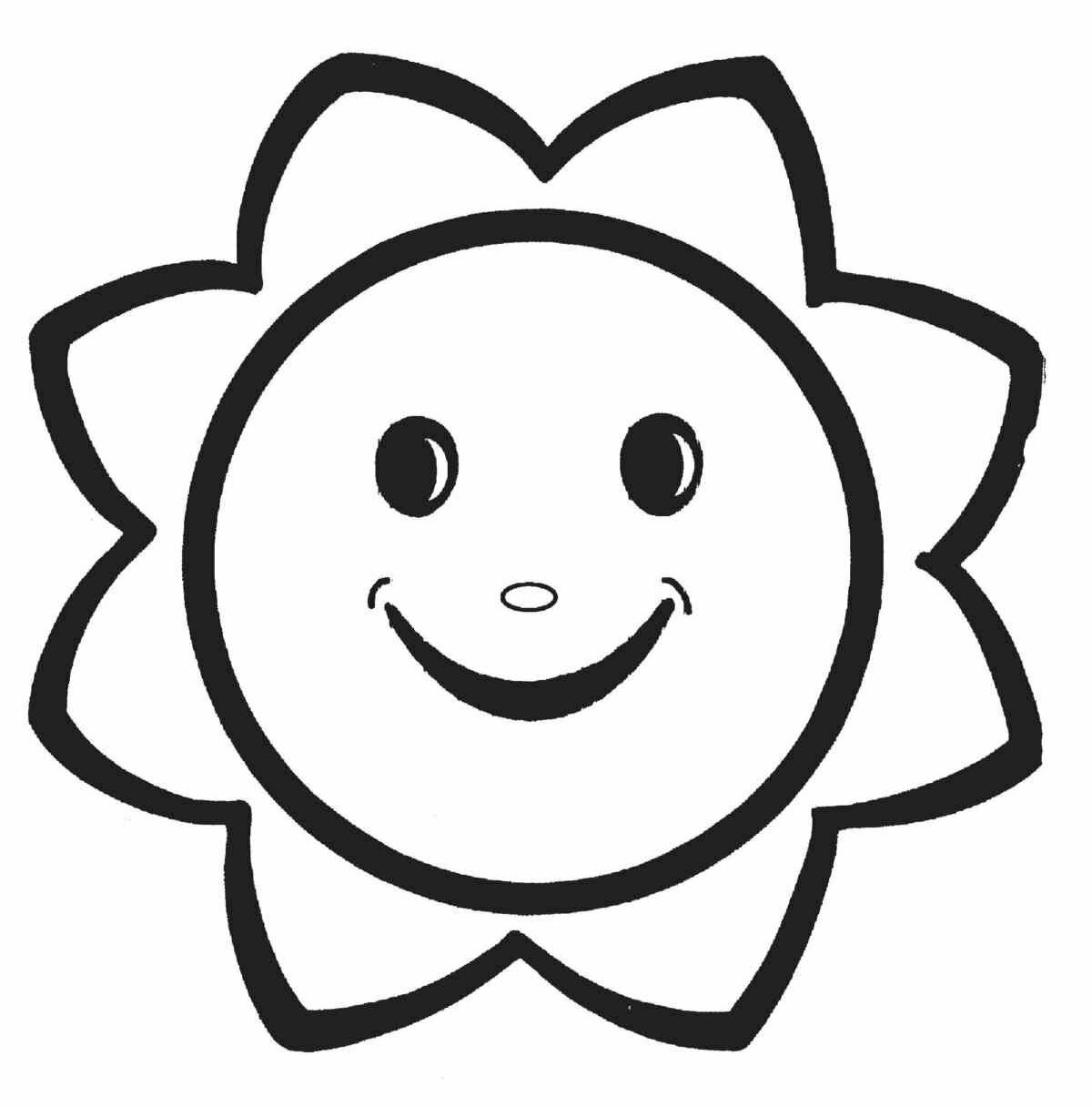 Нарисовать солнце карандашом