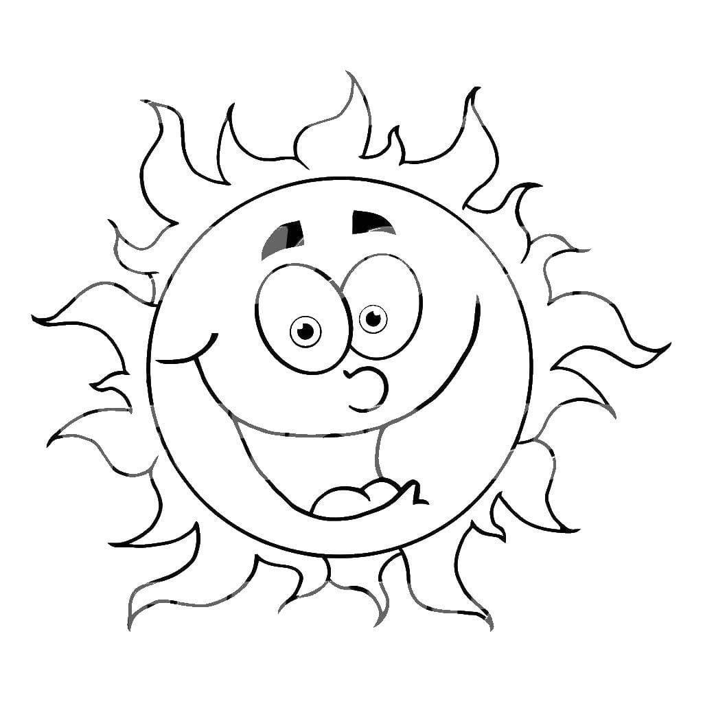 Раскраска. Солнышко