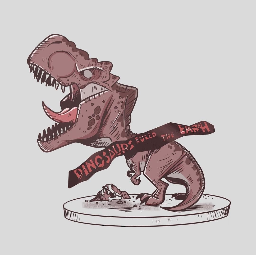 Динозавр арт мультяшный