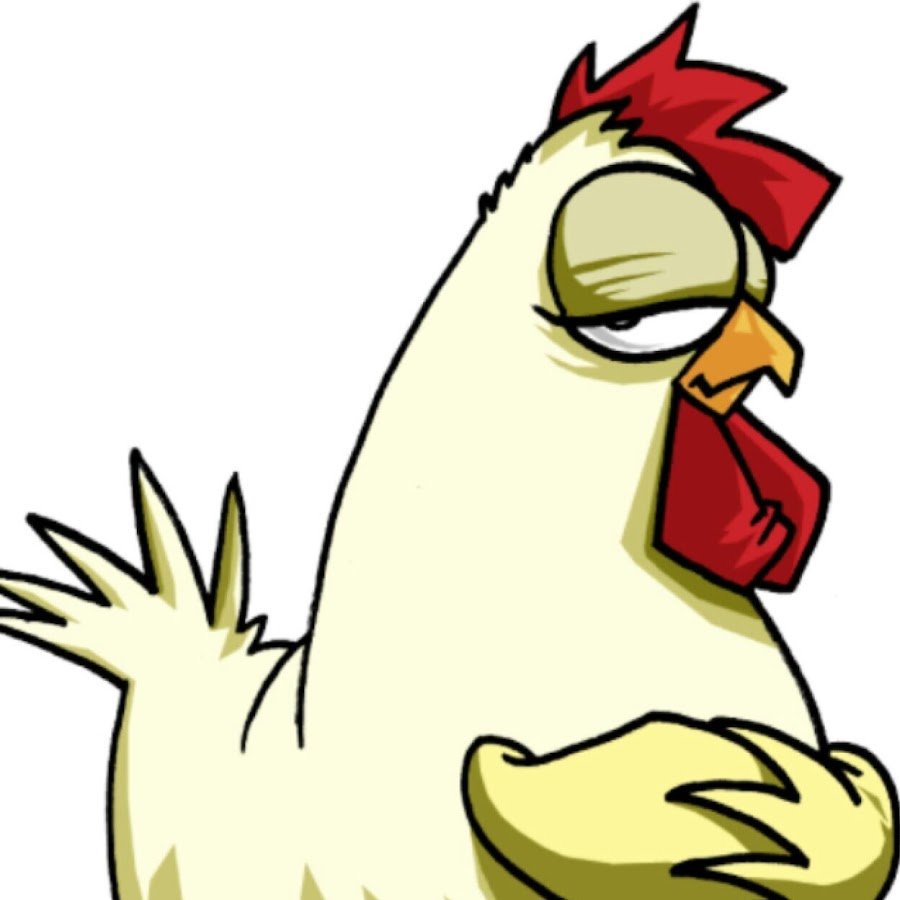 Смешная мультяшная курица