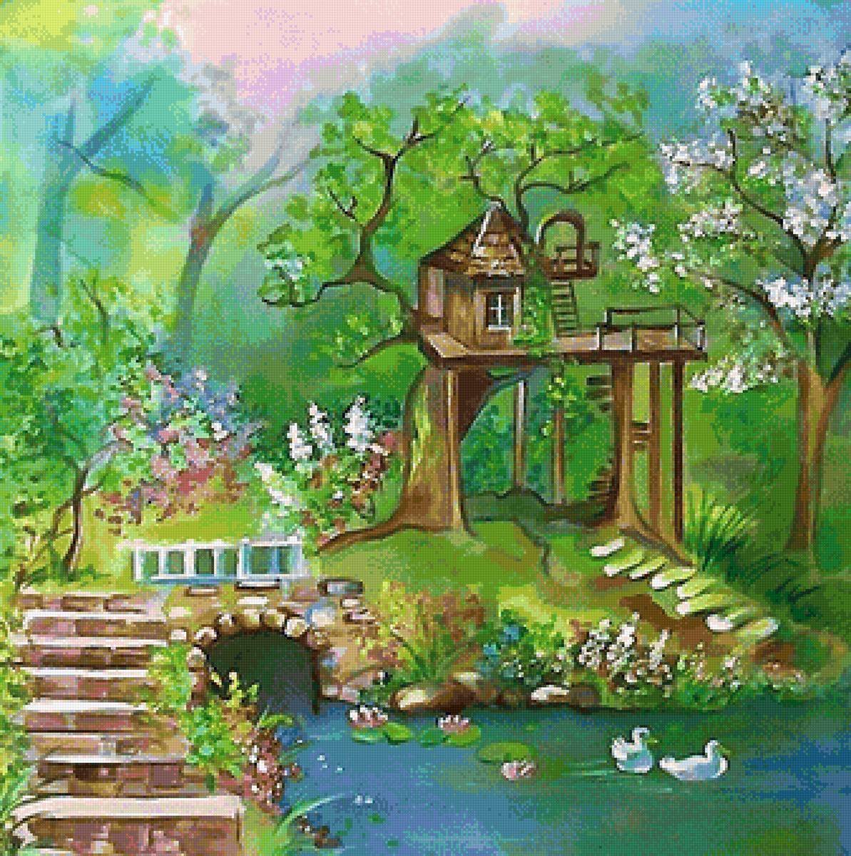 Сказочный сад иллюстрации