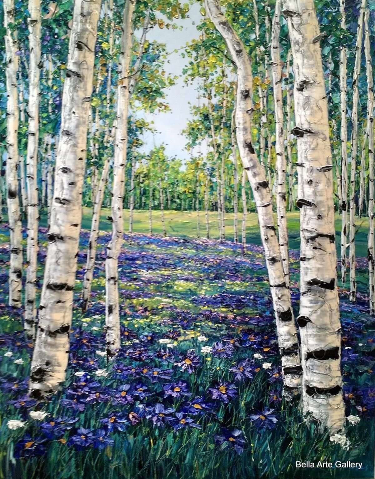 Пейзаж с березами