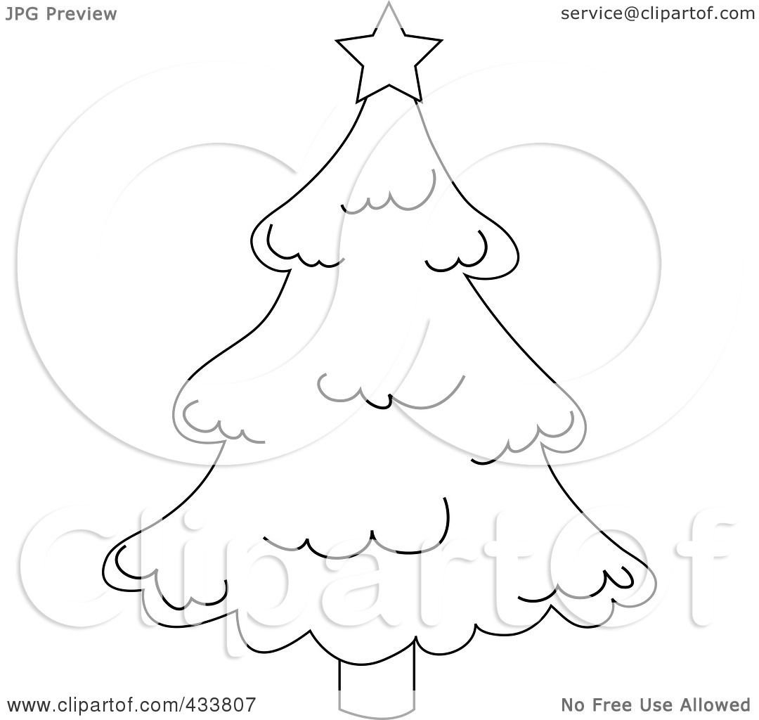 Новогодняя елка черно белый символ