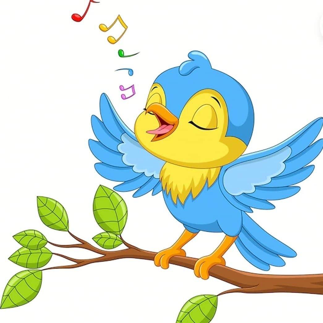 Птички на ветке мультяшные