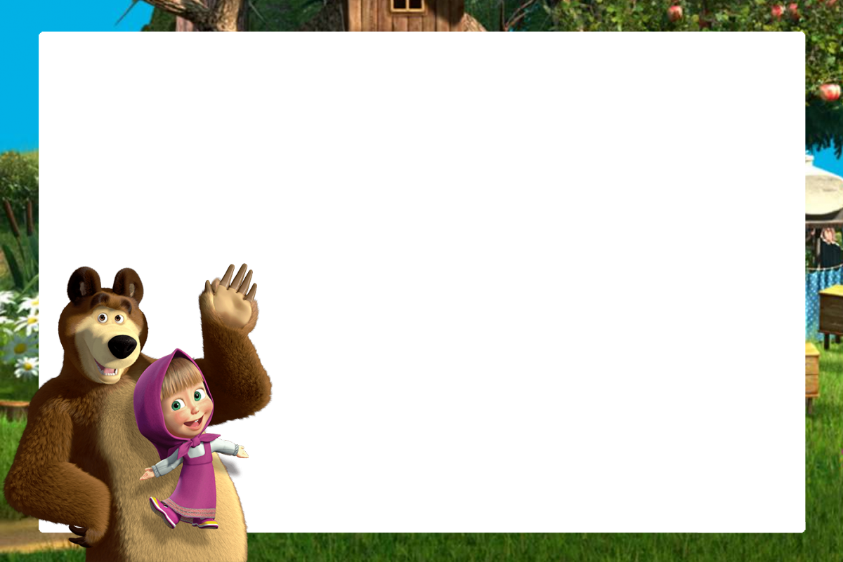 Фон Маша и медведь для фотошопа