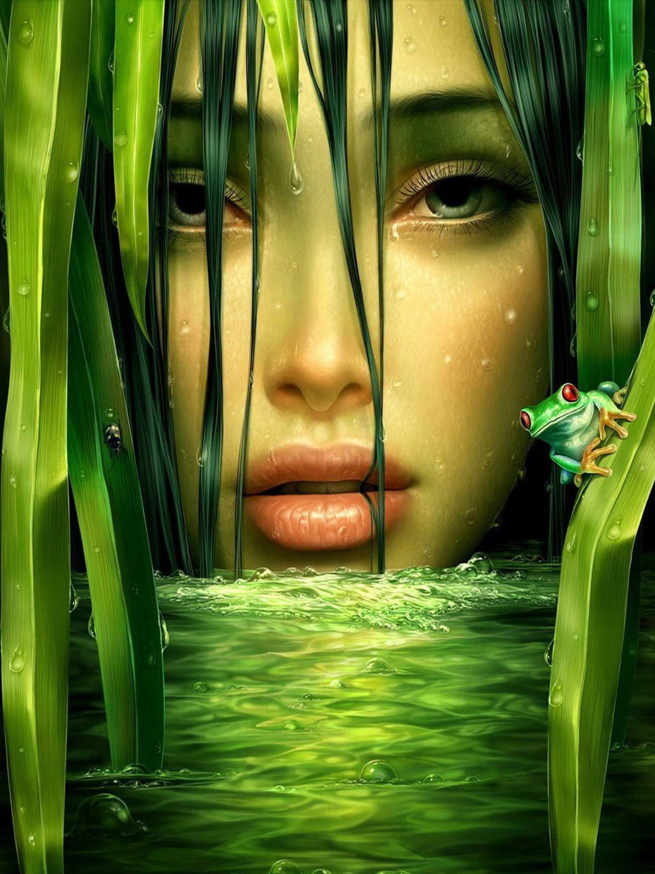 Красивая картина девушки на заставку