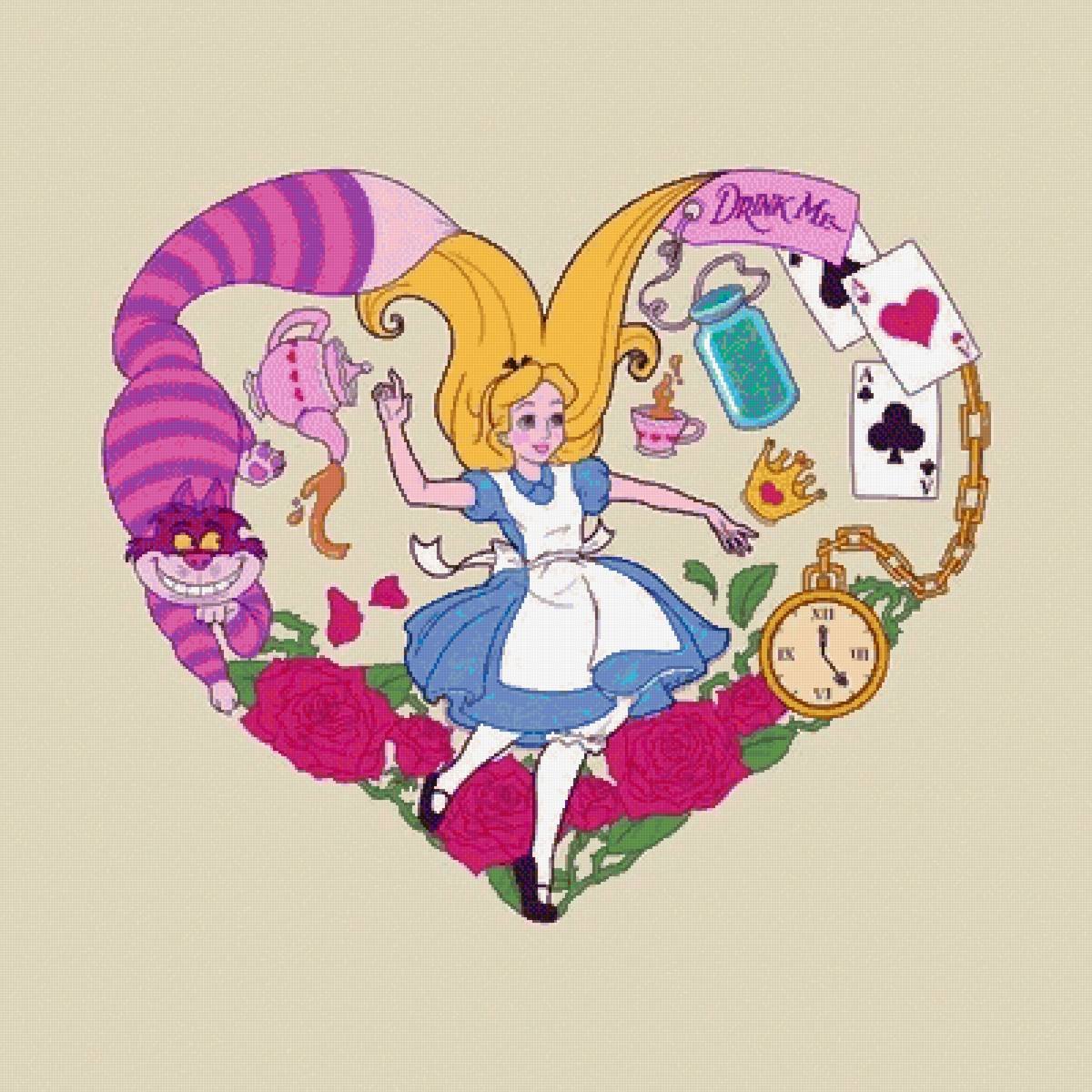 Алиса в стране чудес Дисней карты