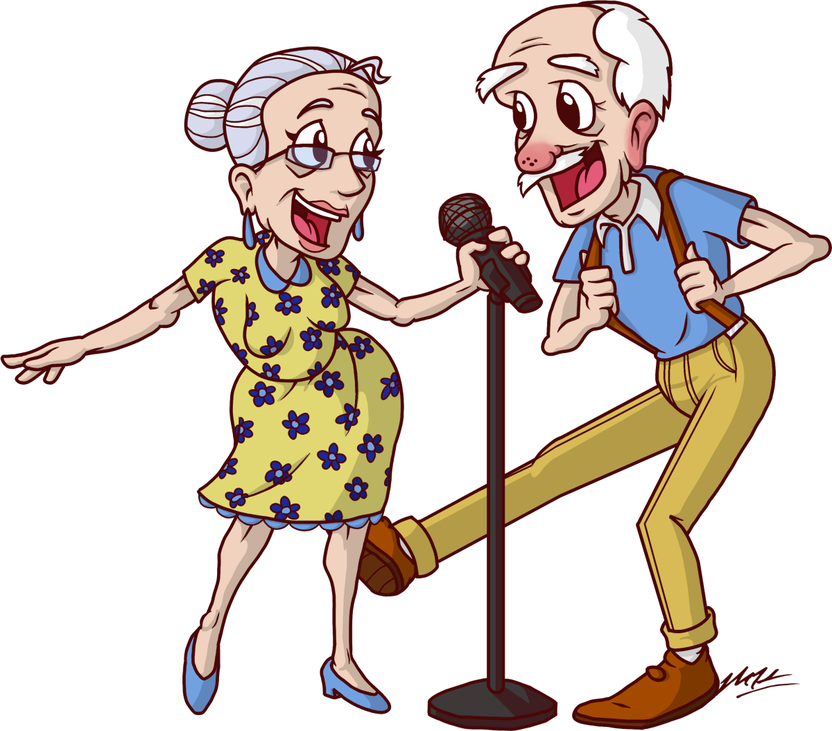 Бабушка и дедушка мультяшные