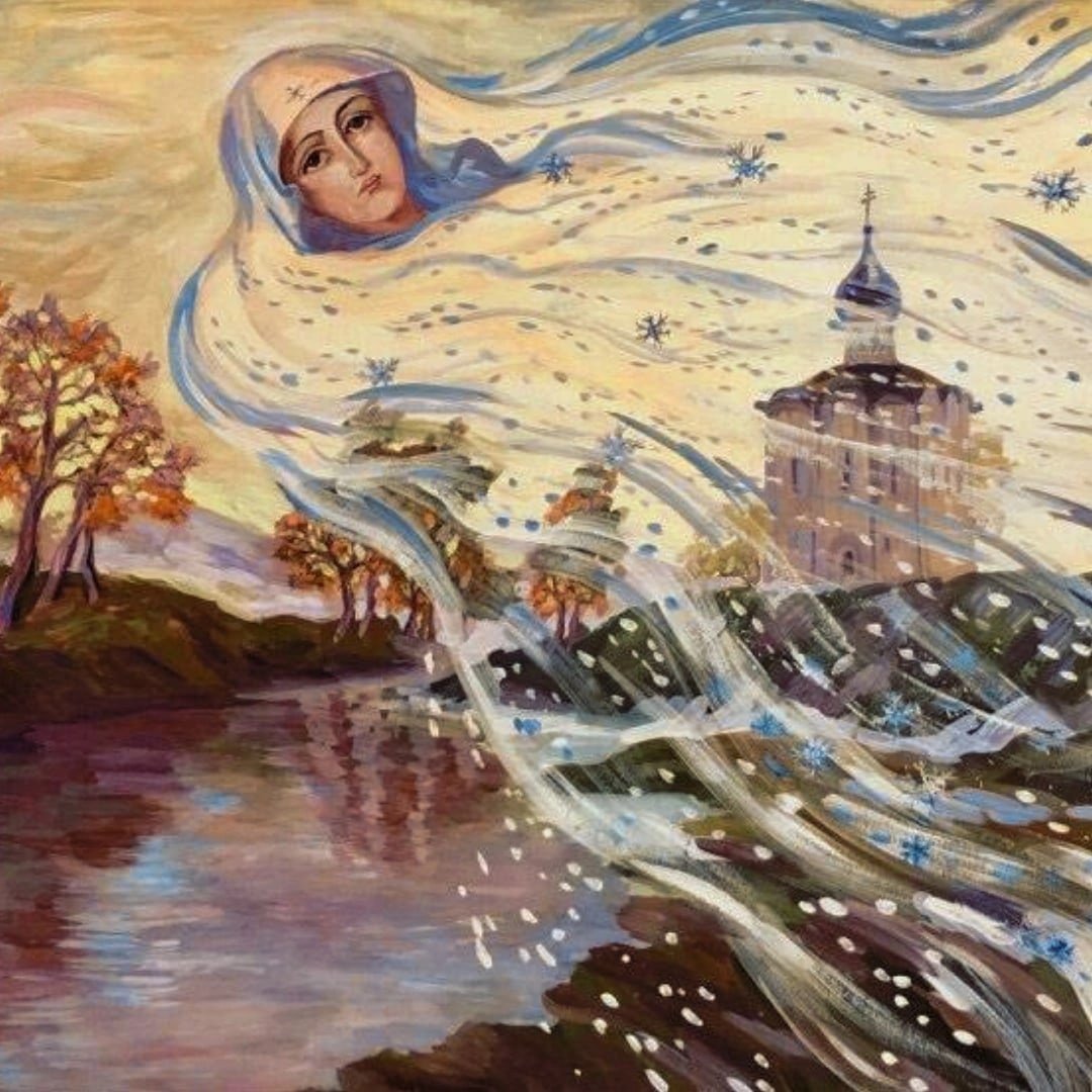 Покров Богородицы живопись