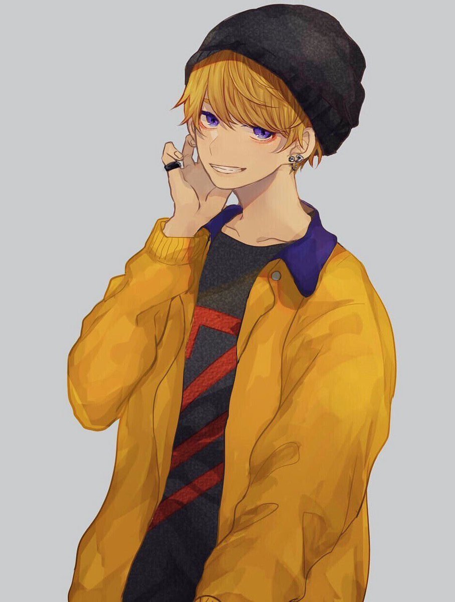 Аниме пацан с желтыми волосами