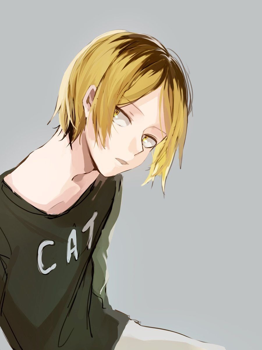 Аниме парень с жёлтыми волосами