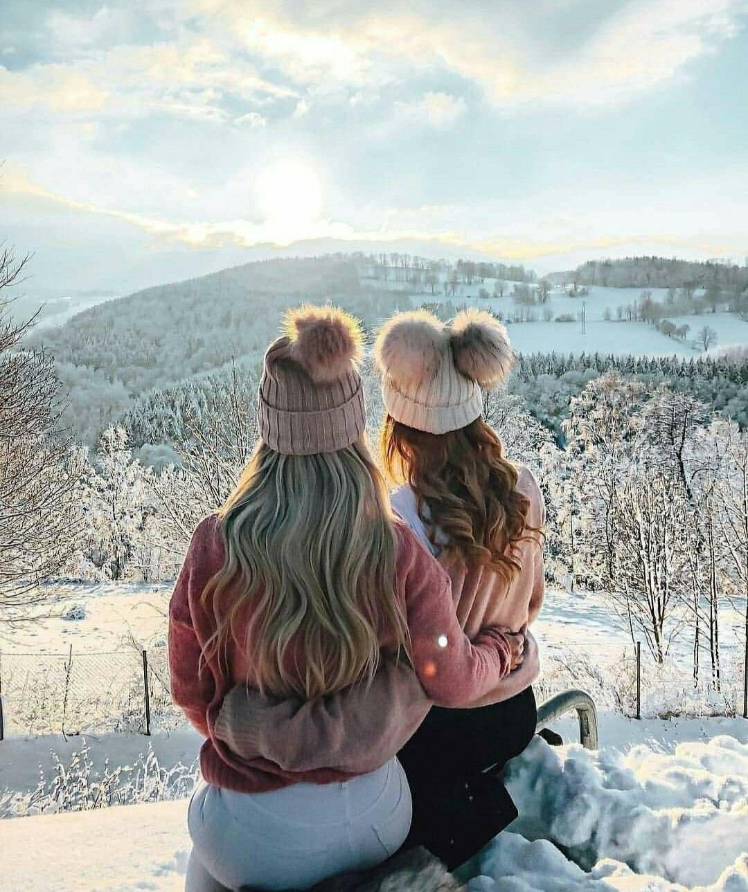 Зимняя фотосессия с подругой