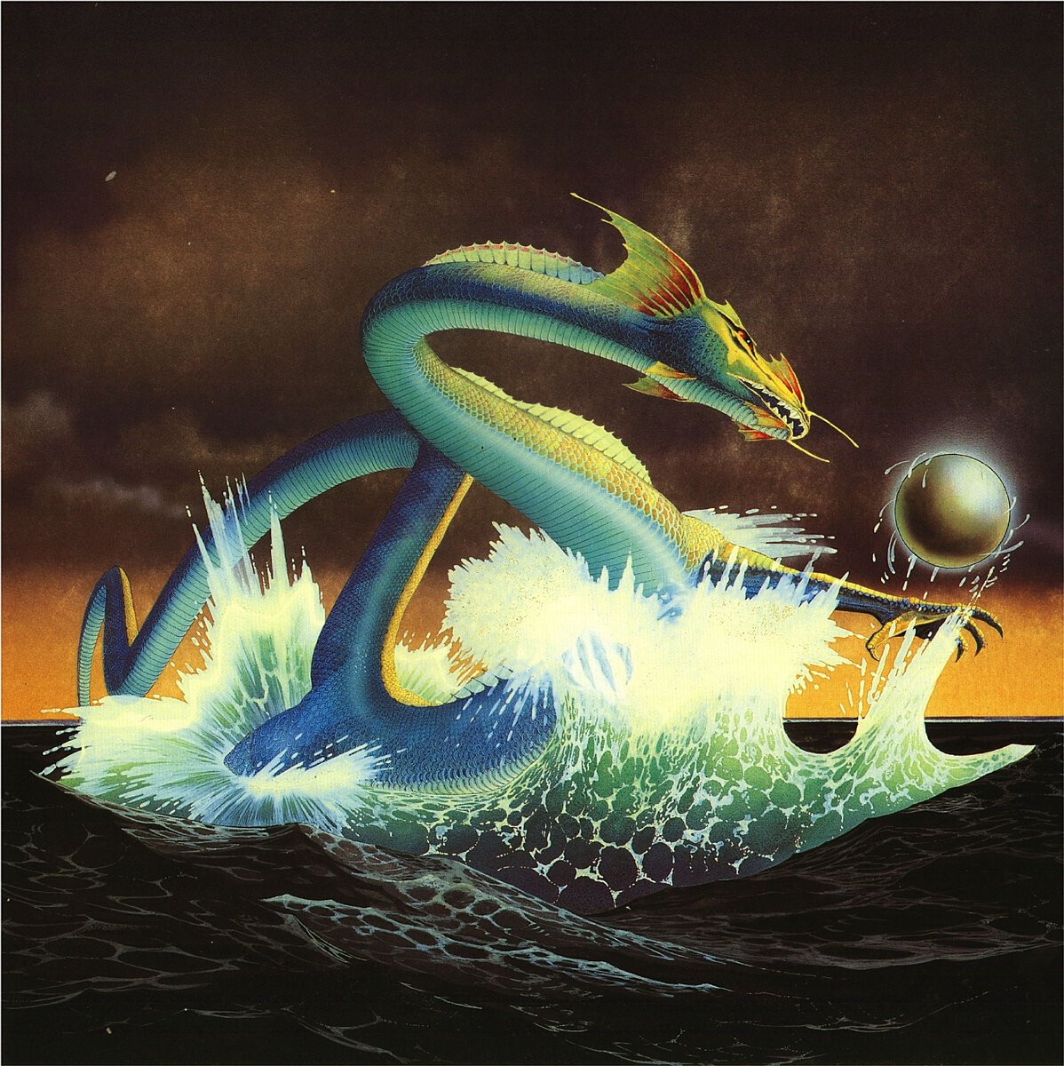 Дракон с жемчужиной тату