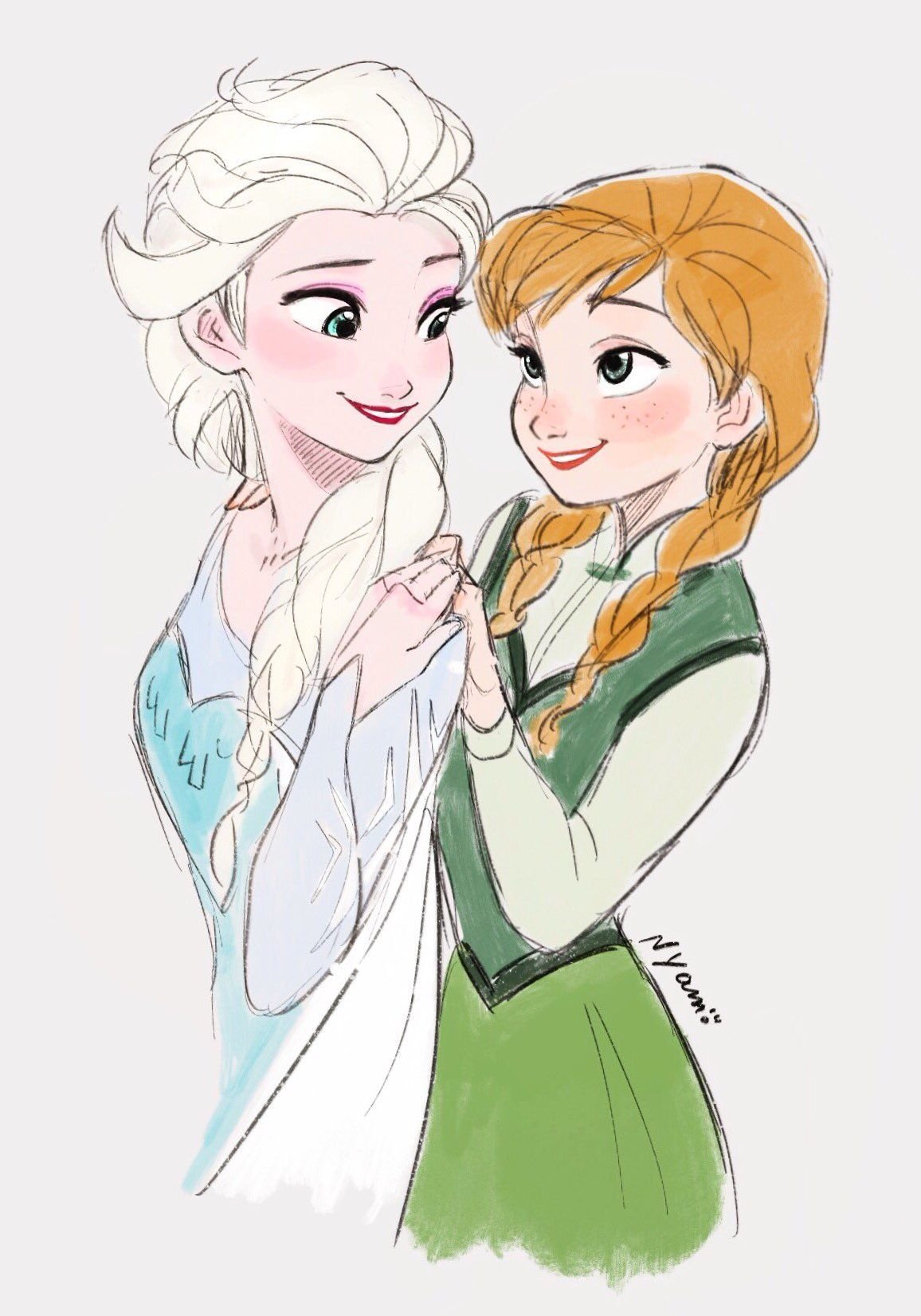 Frozen 2 Эльза и Анна арт