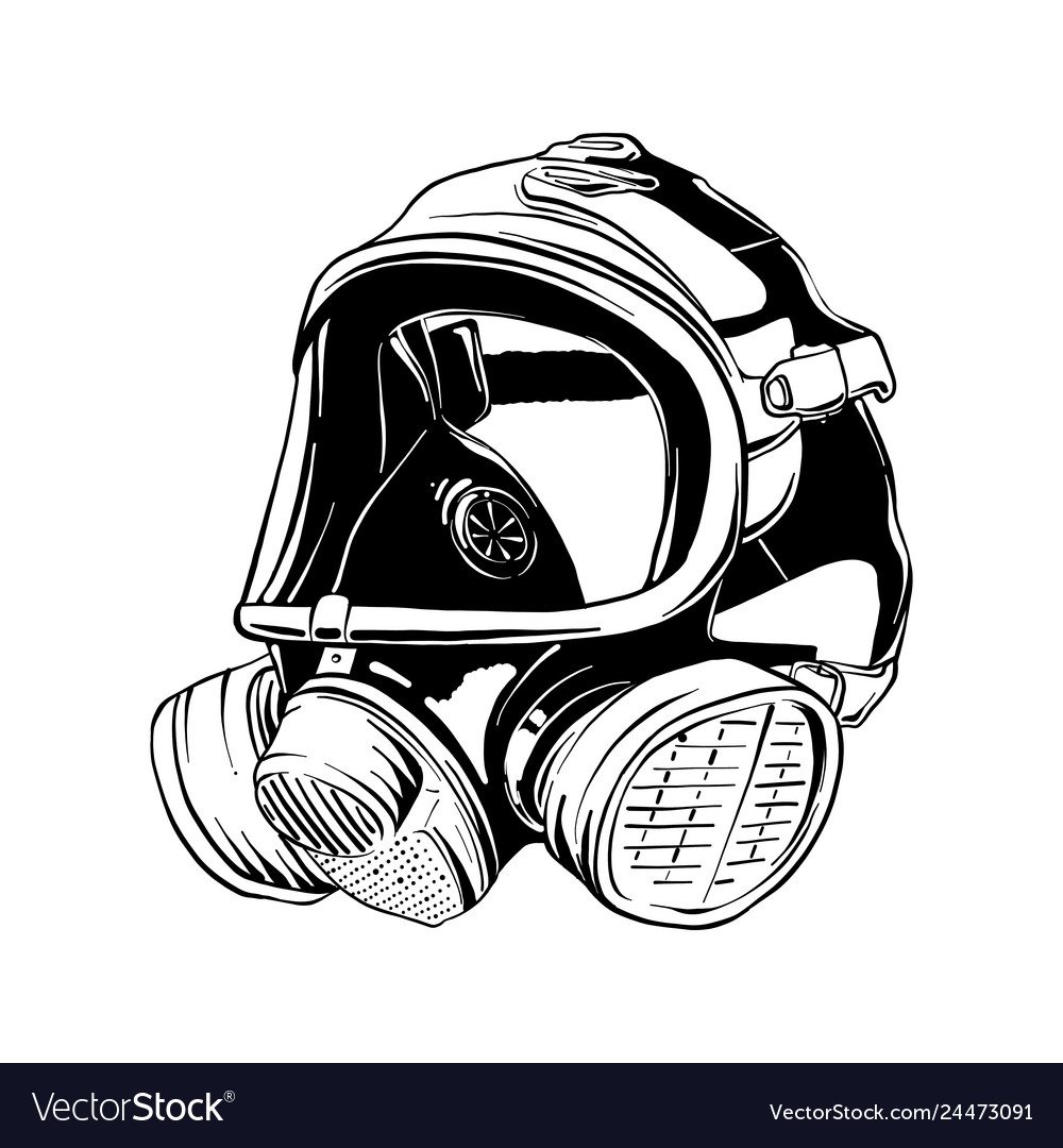 Маска пожарного вектор