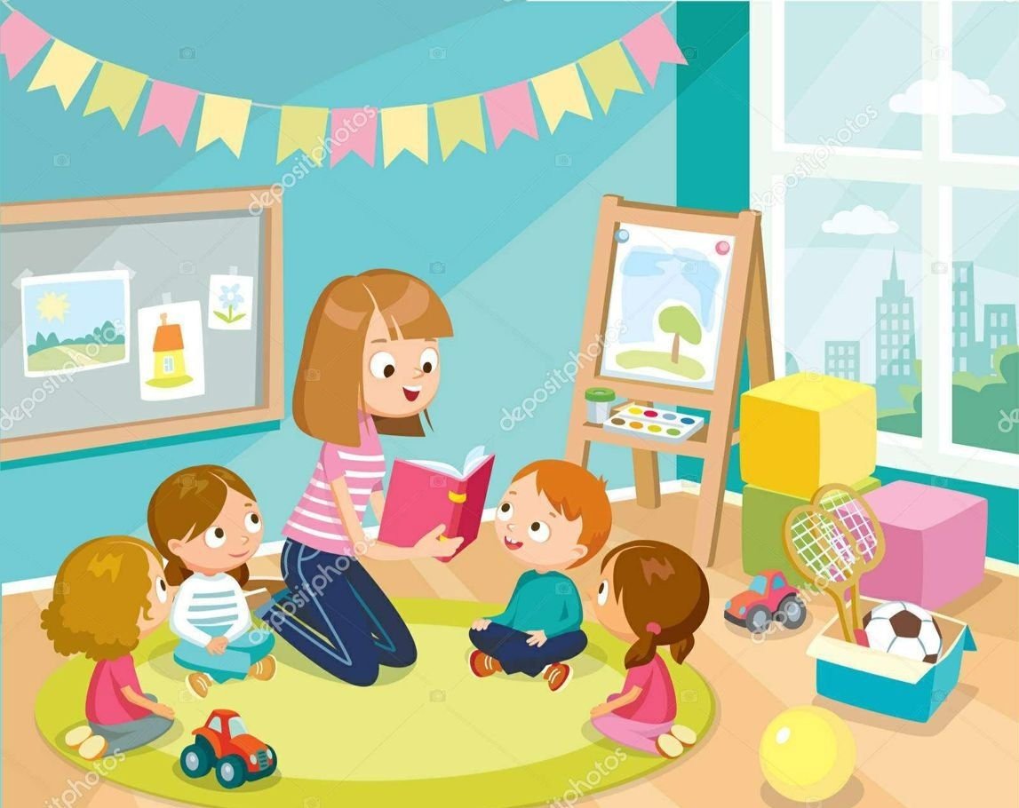 Иллюстрации няня в детском