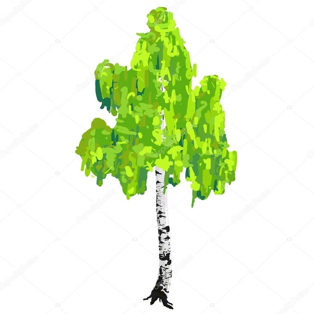 Березы мультяшные