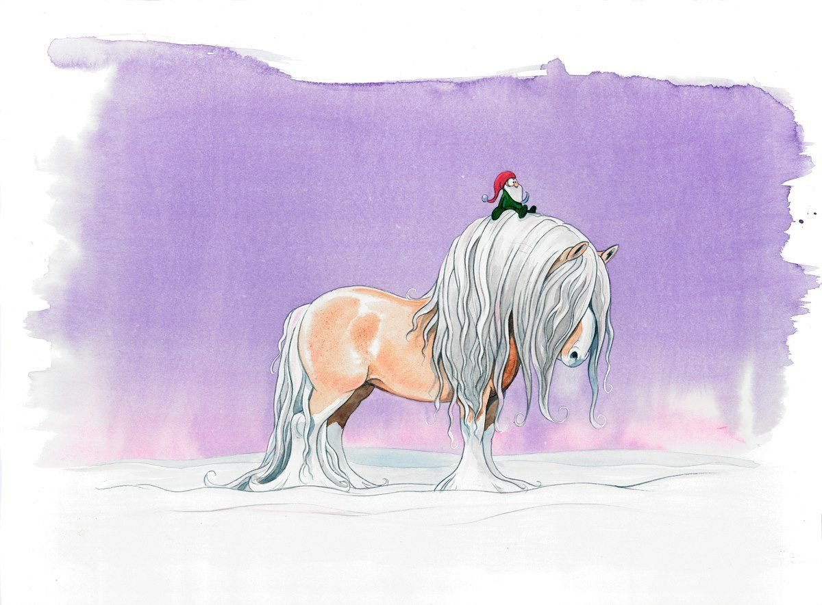 Кони в стойле иллюстрация