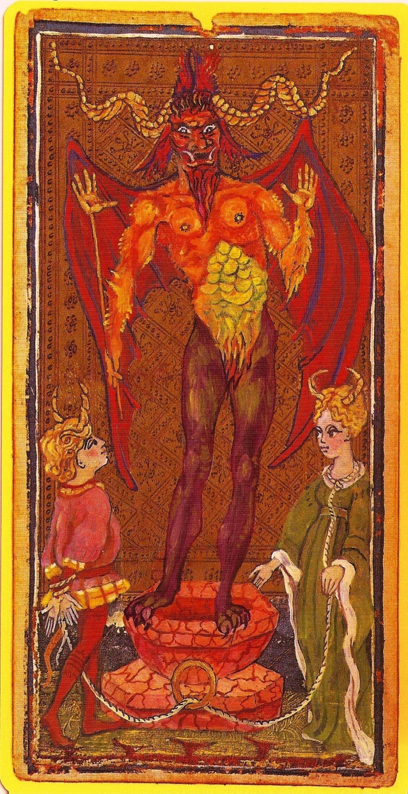 Таро Уэйта Аркан 15 дьявола